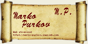 Marko Purkov vizit kartica